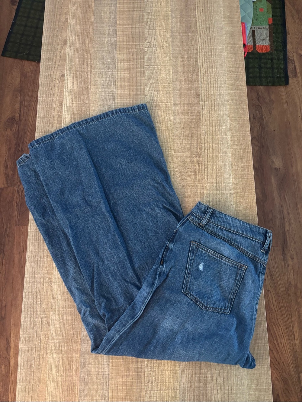 Rewash Women's Blue Wide-Leg Denim Jeans